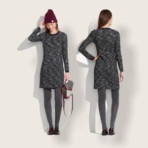Madewell Marled Contrast Long Sleeve Mini Dress